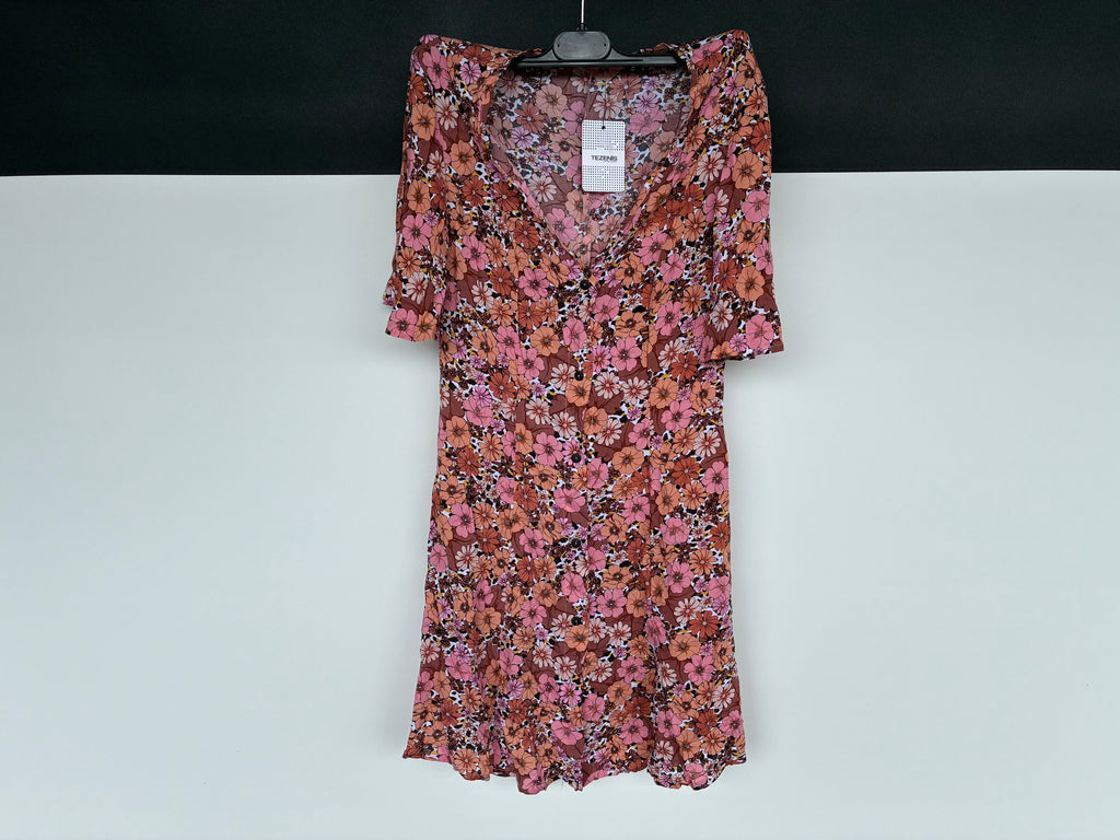 Vestito corto floreale scollo a V tezenis