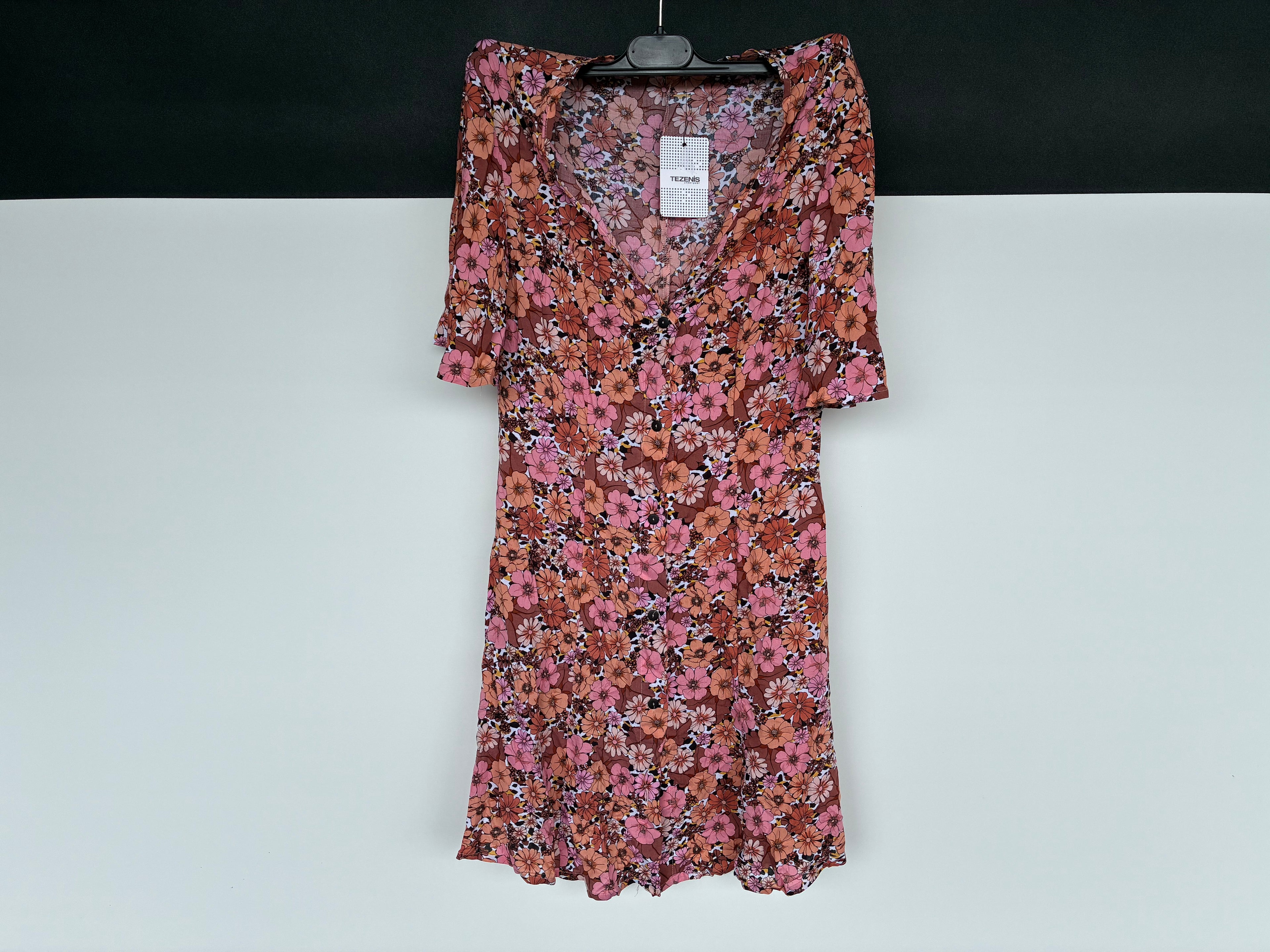 Vestito corto floreale scollo a V tezenis